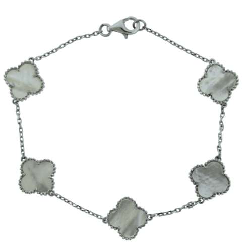 clover shape mother of pearl bracelet