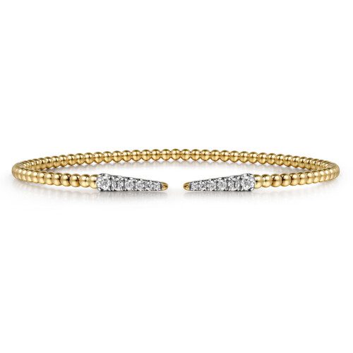 open design bujukan/bead flexible bangle in yellow gold