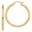 yellow gold rounded tube high polish hoops