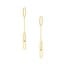 Double Paperclip Chain Dangle Earrings in Yellow Gold