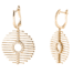 circle earrings in line design with small diamond details