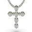 rounded looking diamond cross in white gold