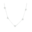 Diamond flower shape necklace, separated into 5 sections, in white gold