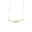 Two rows of round diamonds in yellow gold on yellow gold chain