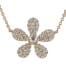 Diamond Flower Design Necklace in Yellow Gold