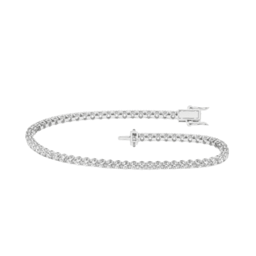 white gold classic diamond tennis bracelet