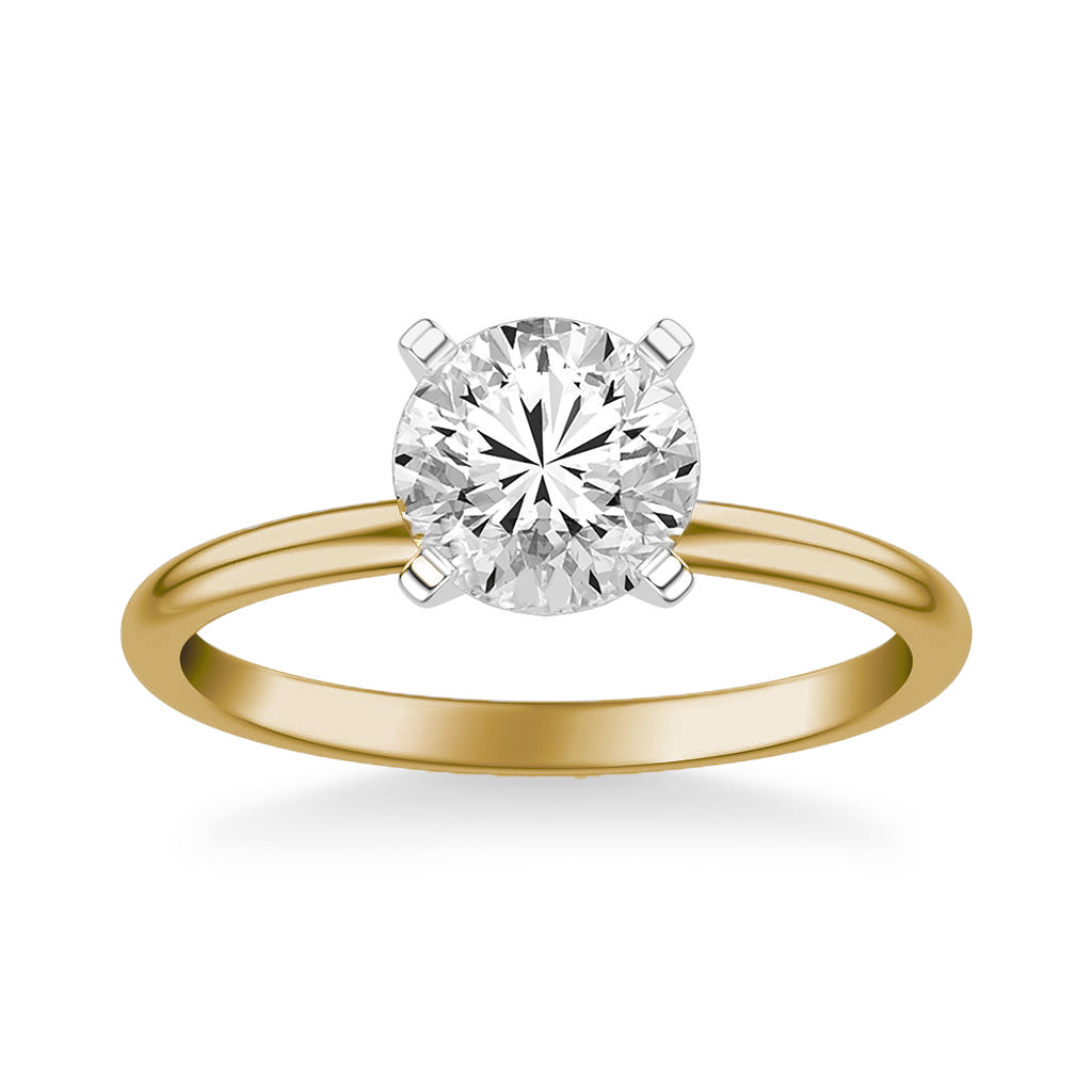 Solitaire With Small Diamond White Gold Engagement Ring - JD SOLITAIRE