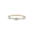 Yellow Gold Ring with Round Diamonds Inside of 3 White Gold Marquise Shapes