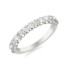 Diamond Wedding band in white gold, shared prong straight row