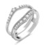 white gold ring jacket with round and baguette shaped diamonds