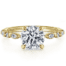 yellow gold diamond engagement ring with alternating side diamonds marquise and round shapes