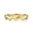 yellow gold plain zig zag style fashion ring