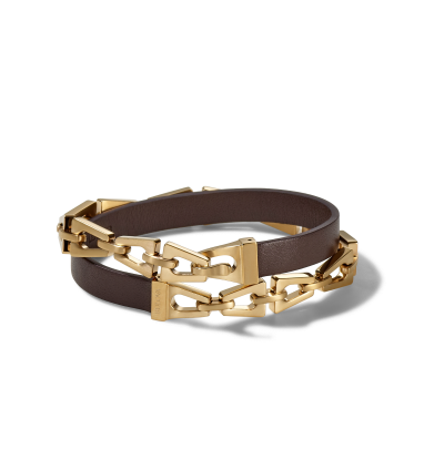 Louis Vuitton brown leather bracelets