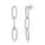 Sterling Silver Paperclip Chain Earrings with Post