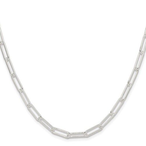 sterling silver paperclip style necklace