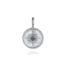 Sterling Silver white and blue sapphire Bujukan star design pendant