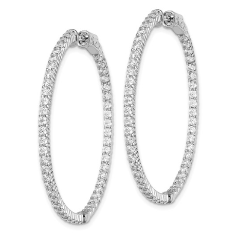 sterling silver inside/outside cz hoops
