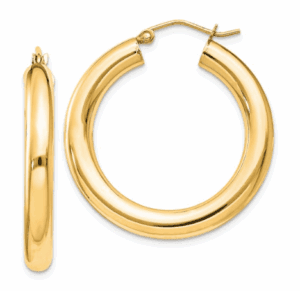 small high polish gold plated sterling silver hoops