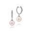 sterling silver earrings beaded design with dangly pearls