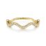 yellow gold wave design diamond fashion ring