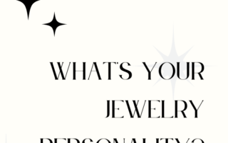 Titlecard "What's your jewelry personality" with some star accents