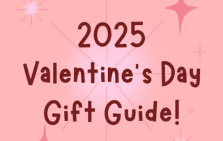 2025 valentine's day gift guide with little pink decals