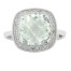 Green Amethyst & Diamond Ring-Diamonds