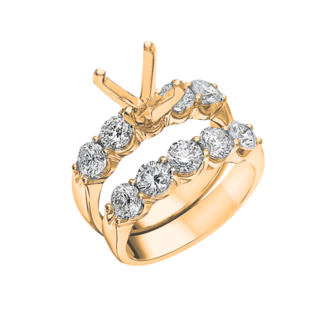 4-Side Diamond Engagement Ring • Brooks Diamonds