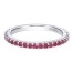 White Gold Ruby Stackable Ring-Fashion Jewelry