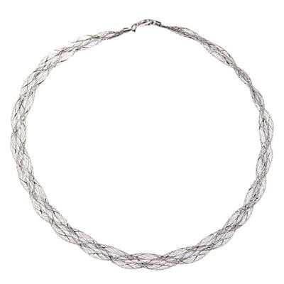 Men's Sterling Silver Braided Rope Chain Bracelet - Jewelry1000.com | Mens silver  necklace, Sterling silver mens, Mens silver earrings
