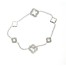 Sterling Silver Clover Bracelet with CZs-Silver Jewelry