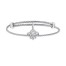 Gabriel & Co. "Soho Collection" Sterling Silver Open Scroll Fleur-de-lis Charm Bracelet-Silver Jewelry