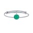 Gabriel & Co. "Soho Collection" Sterling Silver Green Onyx Charm Bracelet-Silver Jewelry