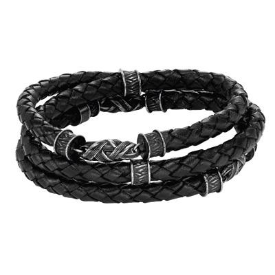 ChainsProMax Men Braided Leather Wax Rope Cord Chain Waterproof Stainless  Steel 3mm 20 inch Choker Necklace - Walmart.com