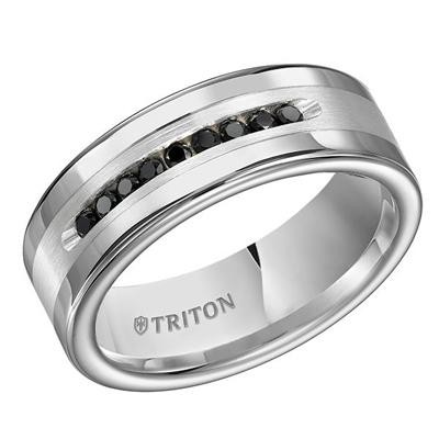 TRITON Tungsten Band-Mens Wedding Bands