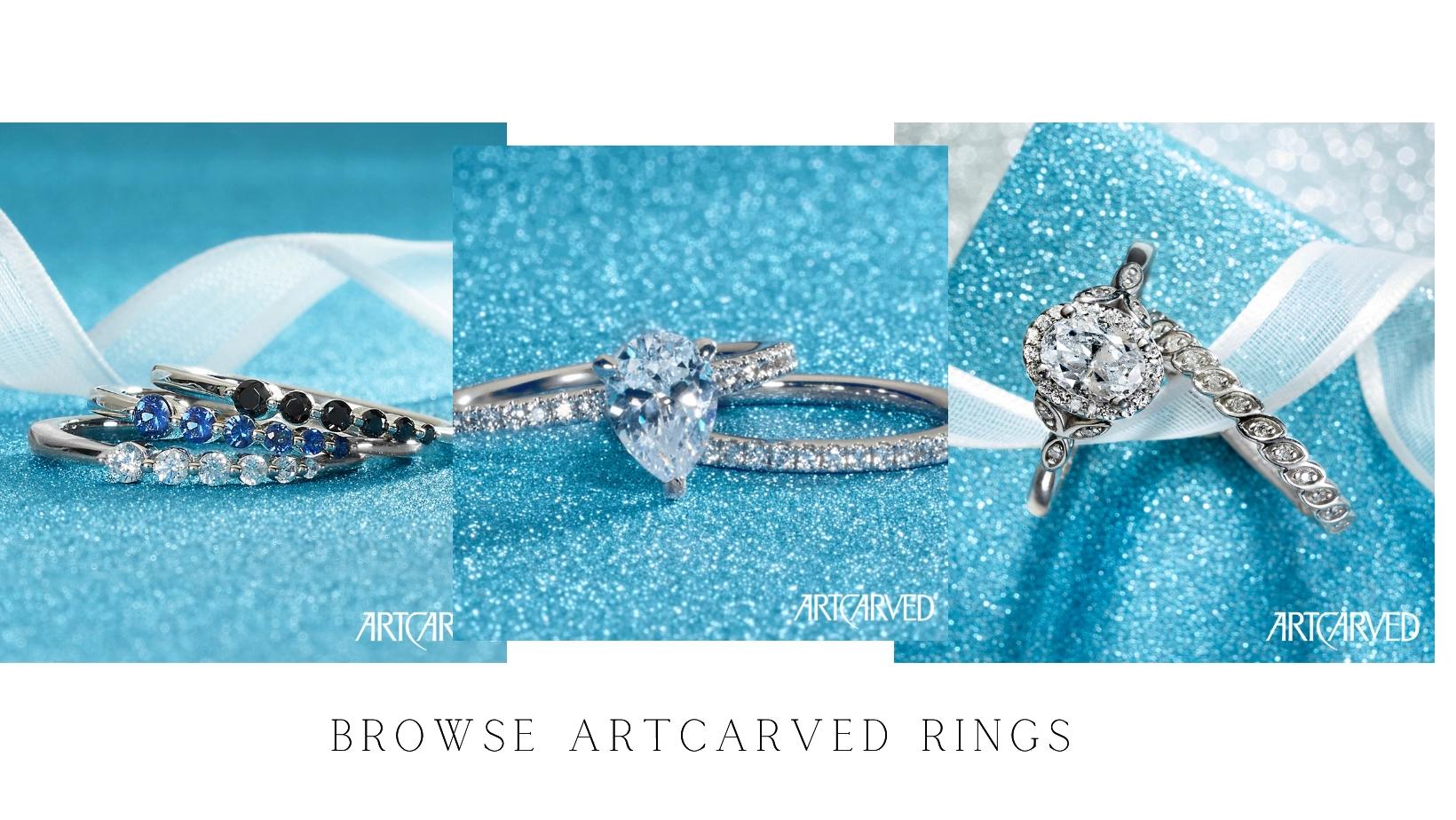 Diamond Engagement rings and wedding bands from ArtCarved Bridal