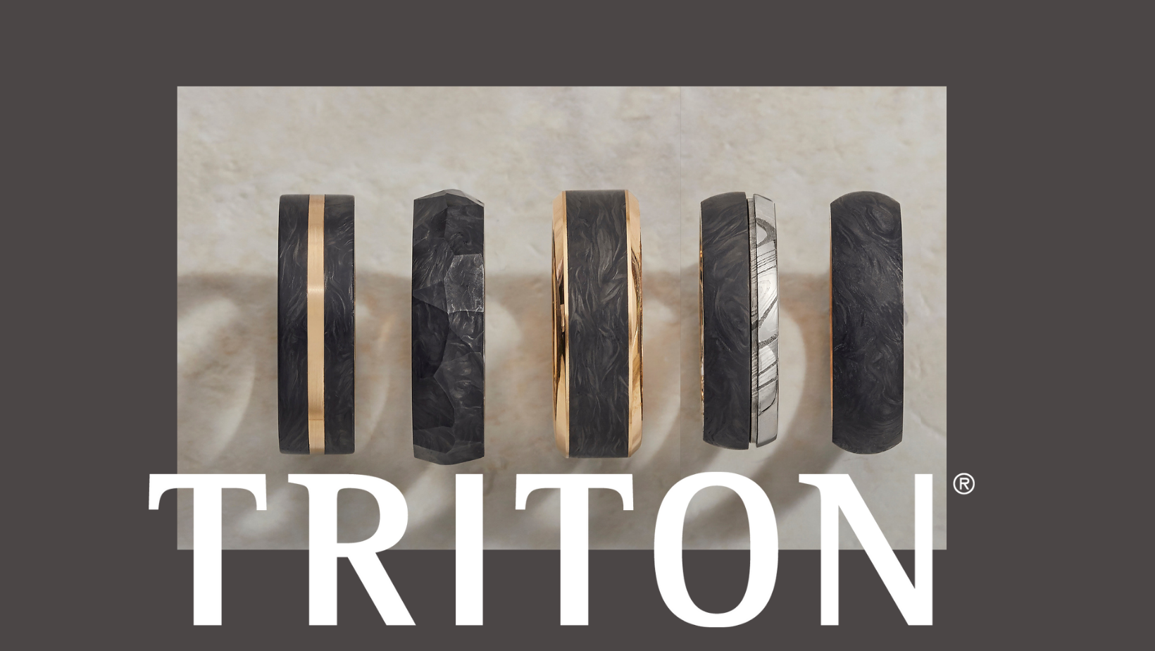 Triton Logo, with multiple Triton Tungsten bands